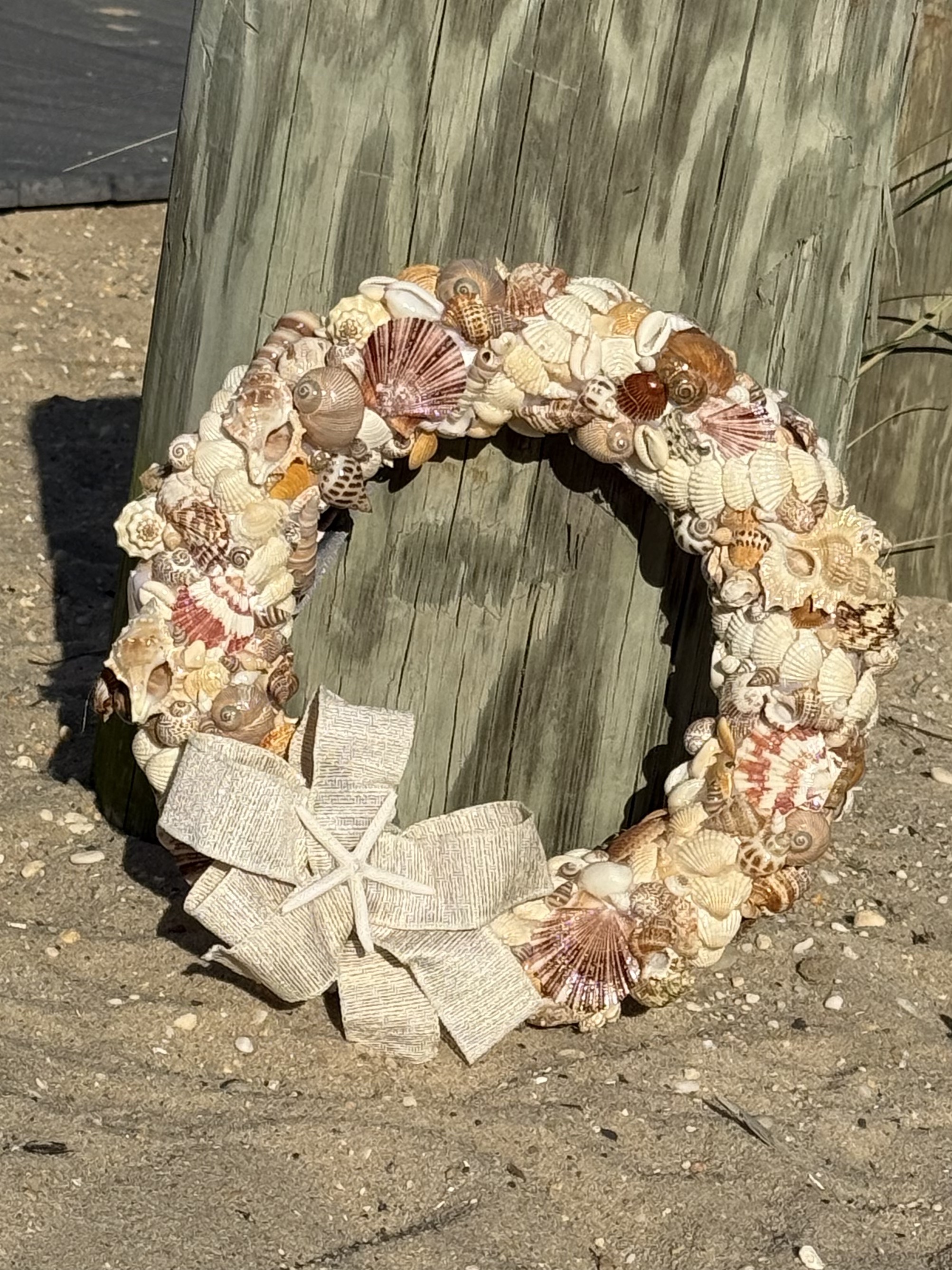 Shell Christmas Wreath - Warm Hues